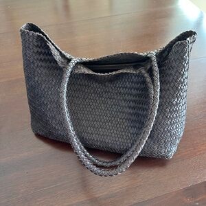 Madewell Tote Woven Leather Brown EUC-Popular Item